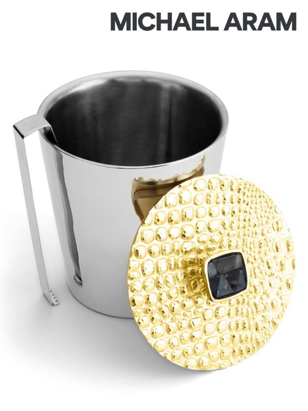 MICHAEL ARAM "Safari" Ice Bucket with Tongs